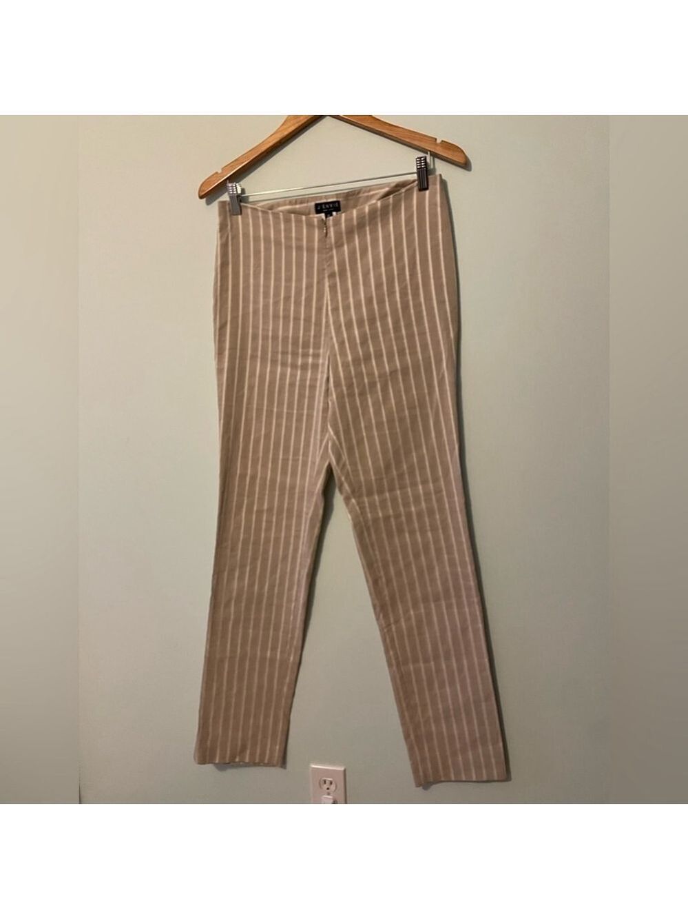 J’envie New York Flax Blend Striped Pants Size 6 - Picture 1 of 4